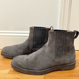 Vince charcoal gray Suede Chelsea Boots